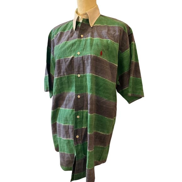 Ralph Lauren Polo 90's Vintage Button Down Short Sleeve Shirt, Size M - Picture 1 of 8